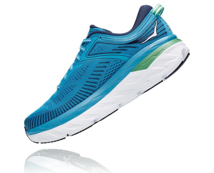 Hoka One One Hardloopschoenen Heren - Bondi 7 - Blauw/Wit - JY2018769